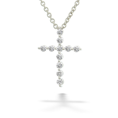 Diamond Cross Pendant & Chain