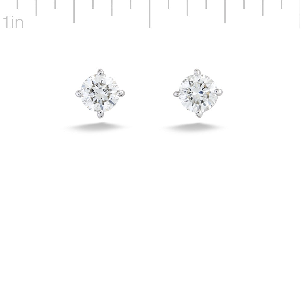 14K White Gold 0.40tdw Diamond 4-Prong Studs