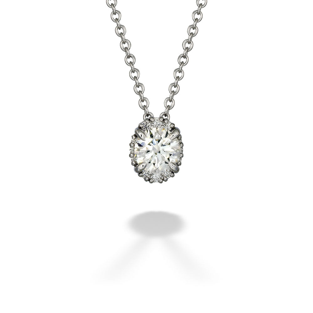 Diamond Ellipse Pendant & Chain by Hearts On Fire