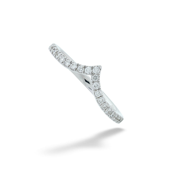 Diamond Chevron Wedding Band
