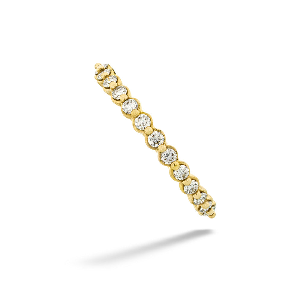 Shared Prong Round Diamond Wedding Band by Gabriel & Co.