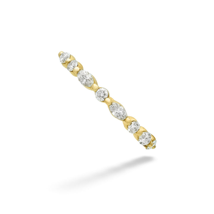 Round and Marquise Diamond Wedding Band