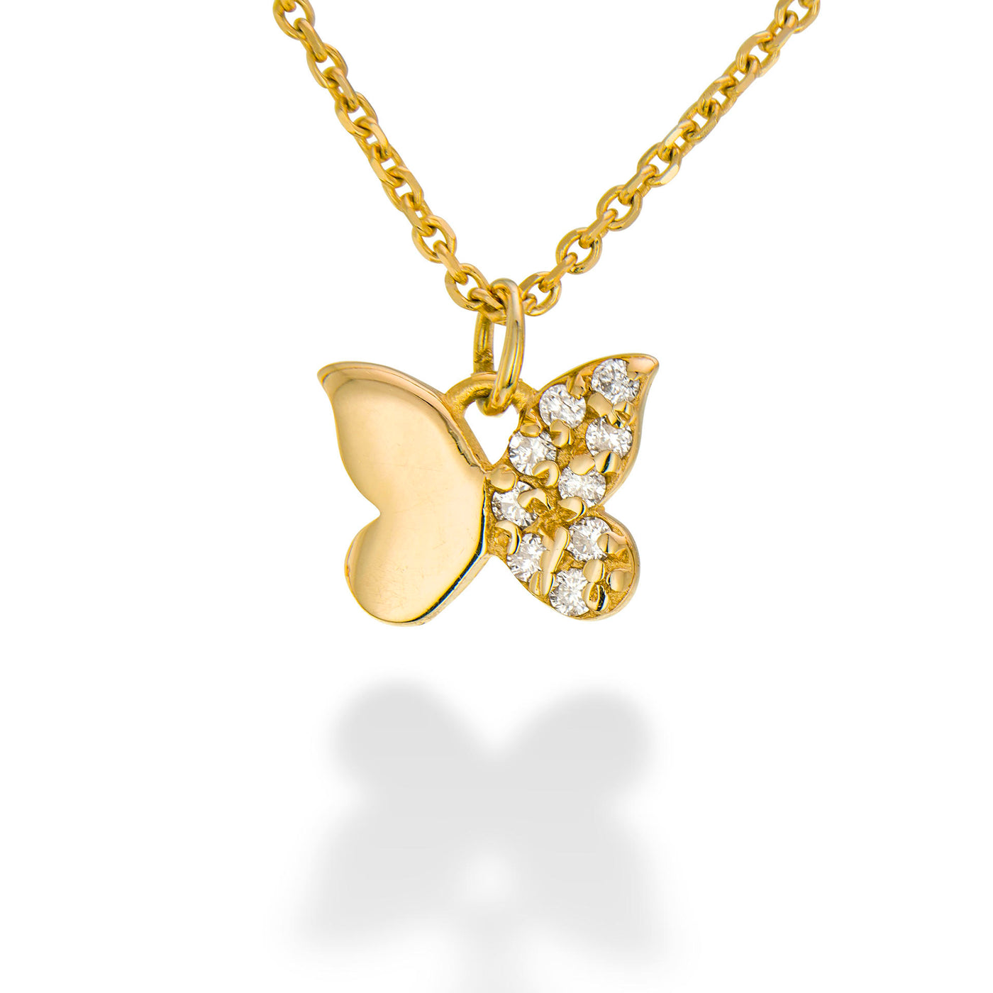 Diamond Accent Butterfly Necklace