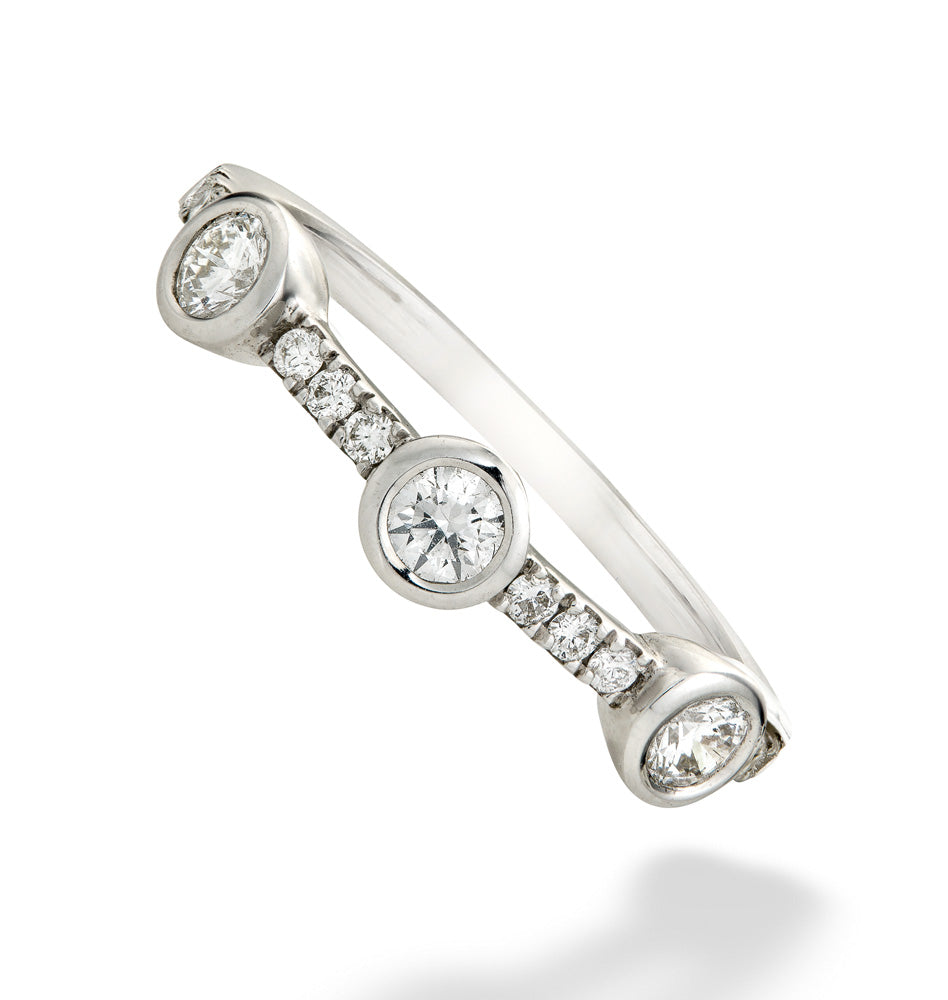Three Stone Diamond Ring by De Beers Forevermark