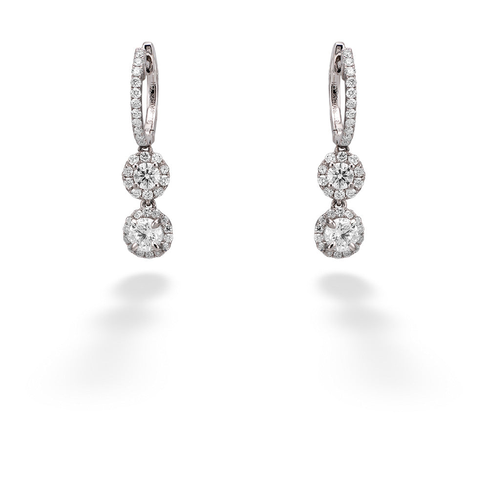 Center of My Universe Two Tier Drop Earrings by De Beers Forevermark