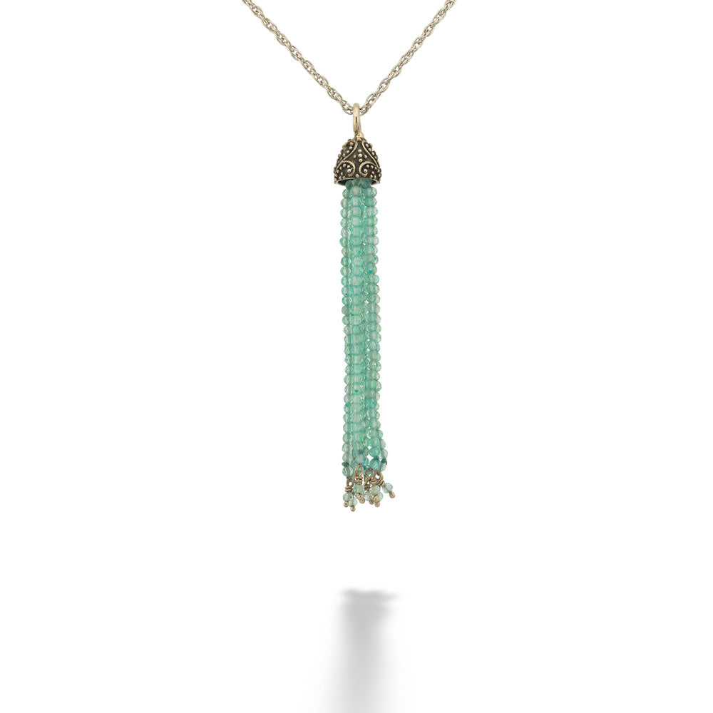 Apatite Beads Strand Pendant by Kir