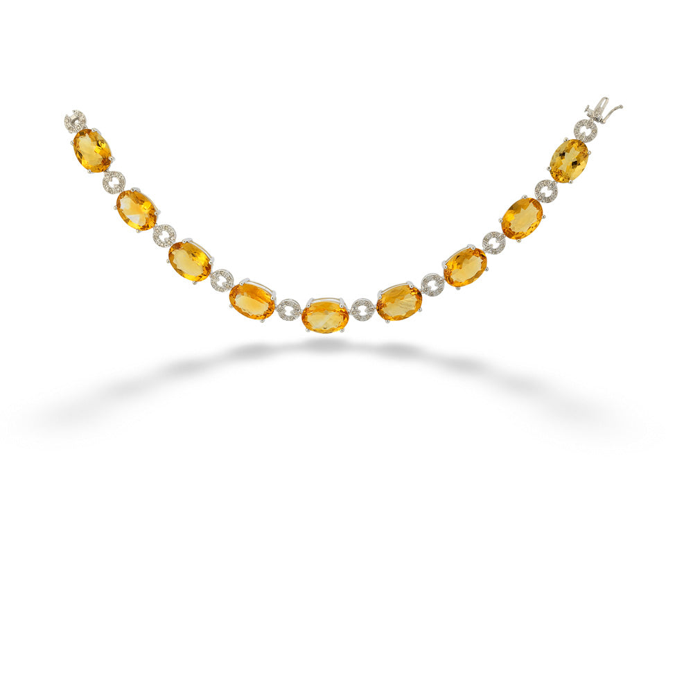 Citrine & Diamond Bracelet
