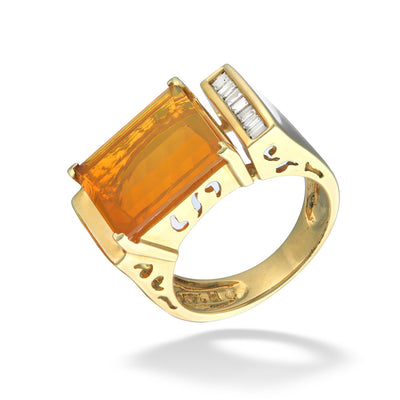 "Jelly" Opal & Diamond Ring