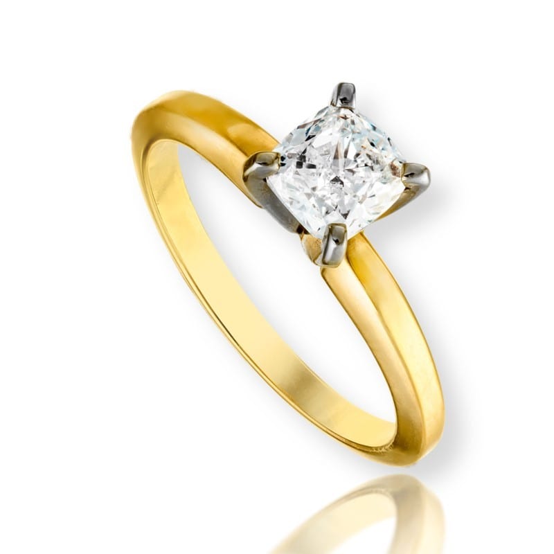 Cushion-Cut Solitaire Engagement Ring