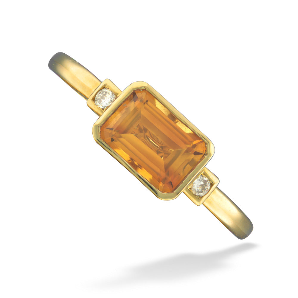 Citrine & Diamond Fashion Ring