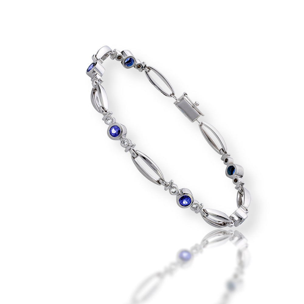 Fine Sapphire and Diamond Bracelet