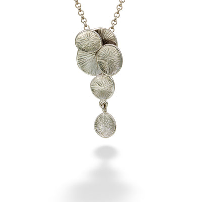 Silver Rhodium Lily Pendant by Jorge Revilla