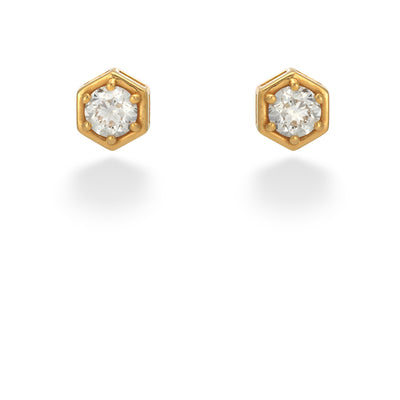 Diamond Honeycomb Earrings by De Beers Forevermark