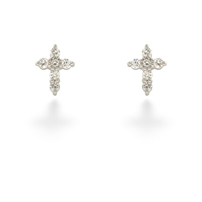 Diamond Cross Stud Earrings by De Beers Forevermark