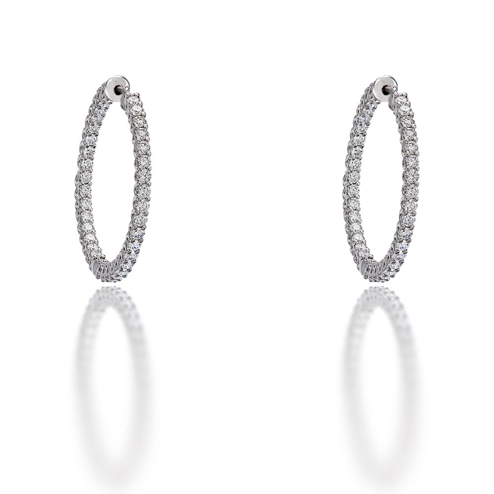 Diamond Inside/Out Hoop Earrings by De Beers Forevermark