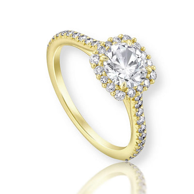 Cushion Halo Engagement Ring by Forevermark