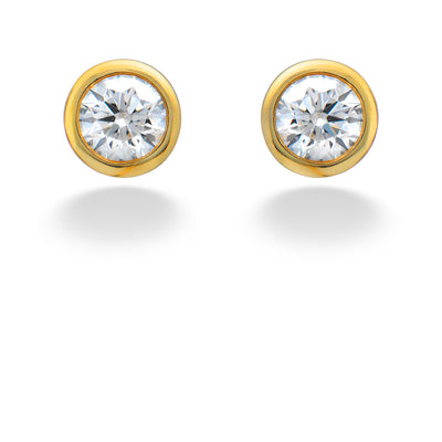 Lab Grown Diamond Bezel Set Stud Earrings by Lightbox