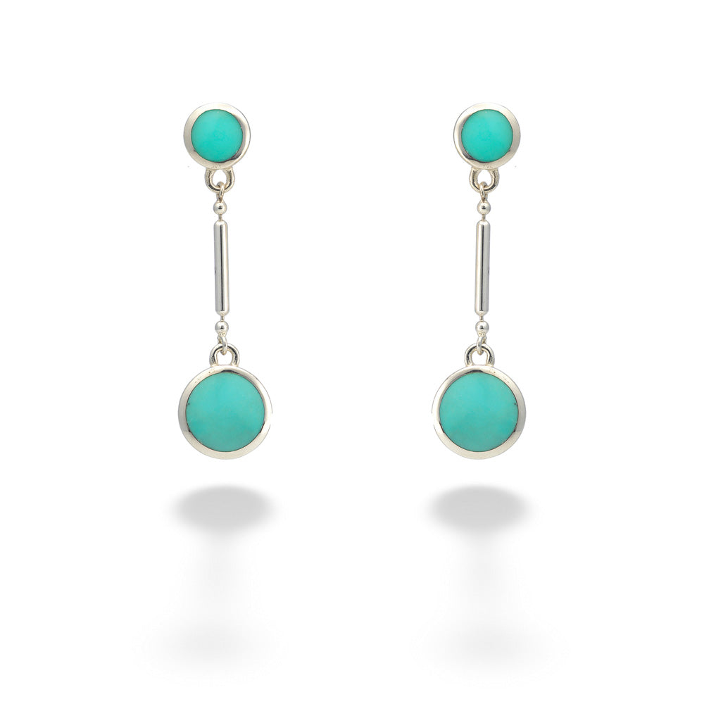Turquoise Drop Earrings by Acleoni