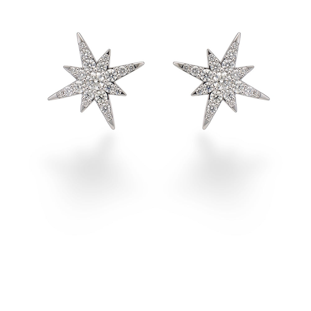 Diamond Starburst Earrings by Hearts On Fire