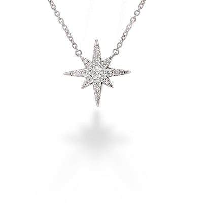 Diamond Starburst Necklace by Hearts On Fire