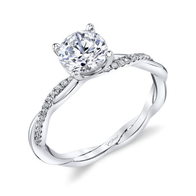 Braided Diamond Engagement Ring by Coast Diamond