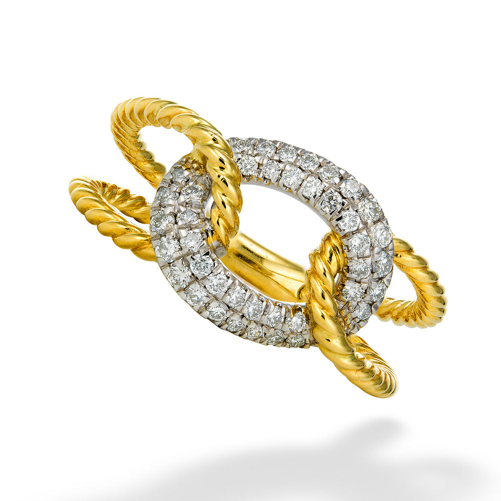 Diamond Hampton Twisted Pave Ring by Gabriel & Co.