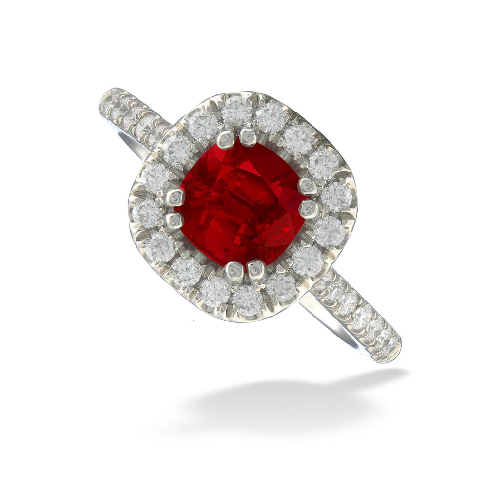 Platinum Ruby & Diamond Ring