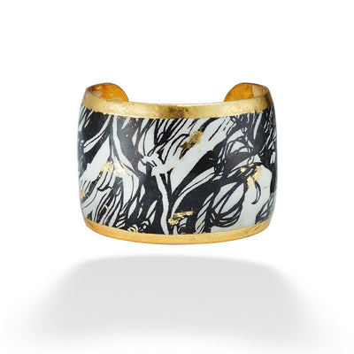 22k Gold Leaf Kenzie 2" Cuff by Evocateur