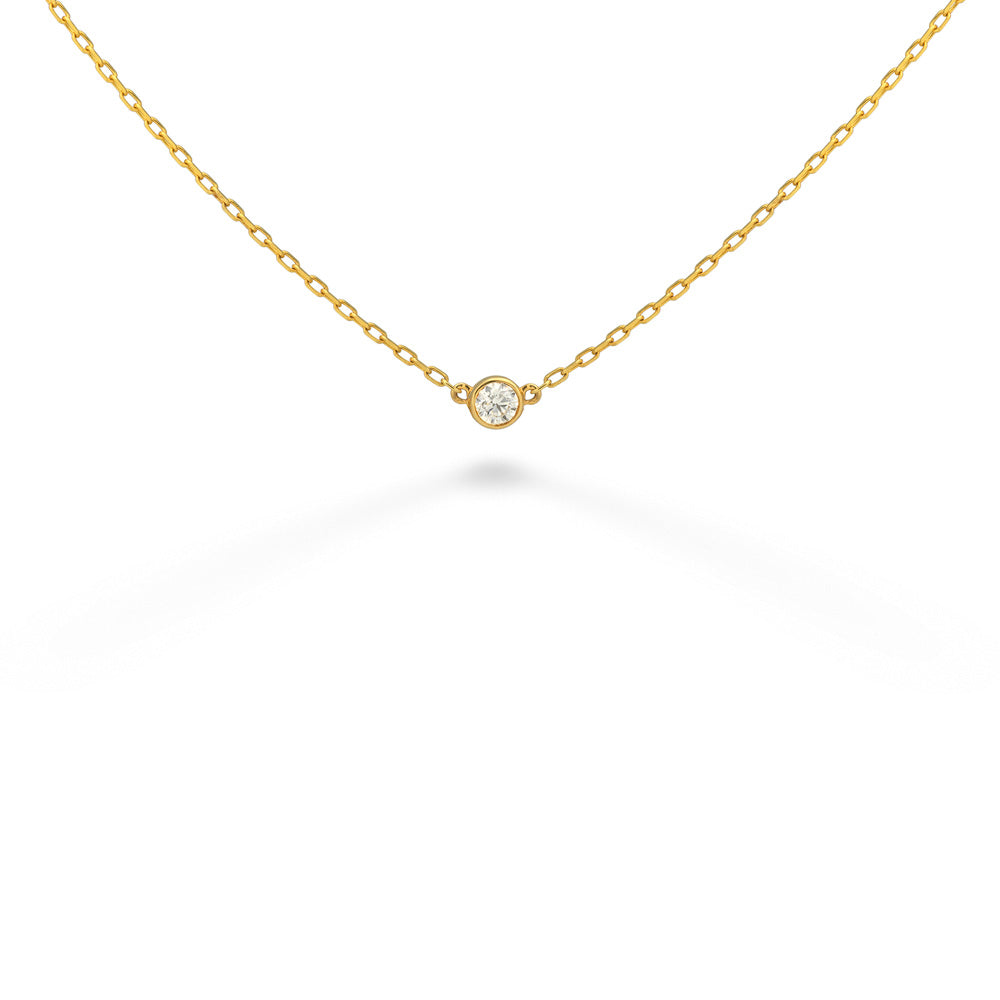 Diamond Bezel Set Necklace by De Beers Forevermark