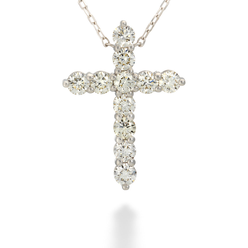 Diamond Cross Pendant & Chain by De Beers Forevermark