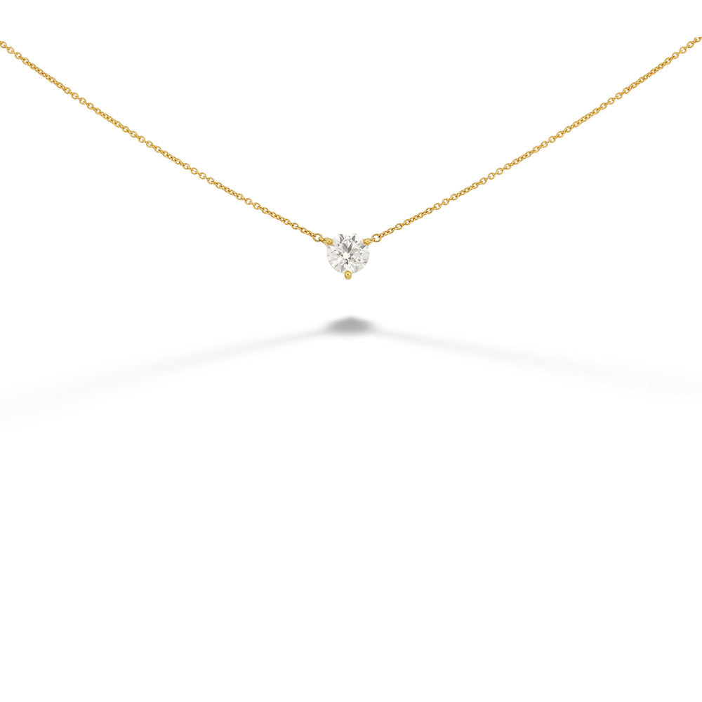 1ct Round Lab Grown Diamond Solitaire Necklace by Lightbox