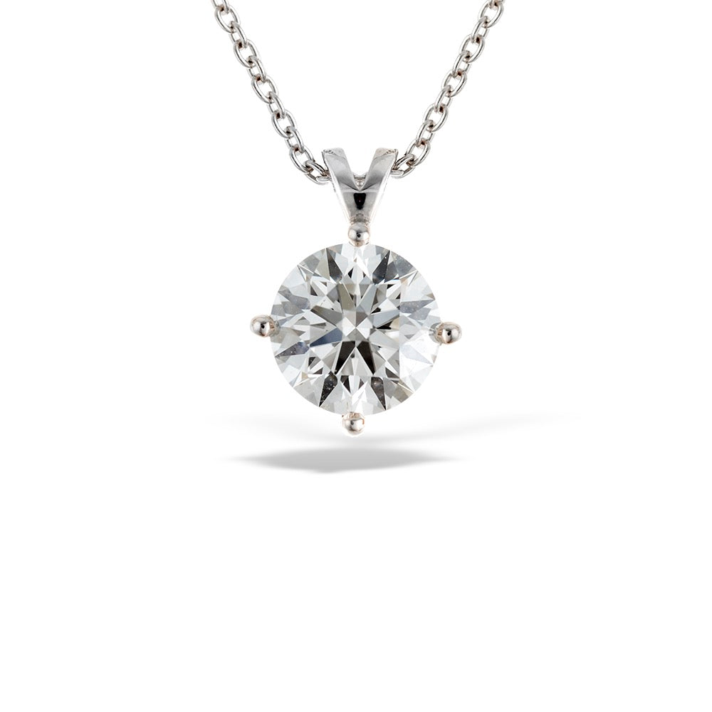 1 Carat Round Lab Grown Diamond Solitaire Necklace by Lightbox