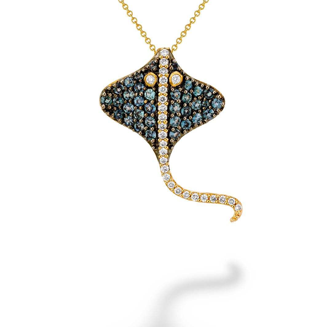 Mark Henry Alexandrite and Diamond Stingray Pendant