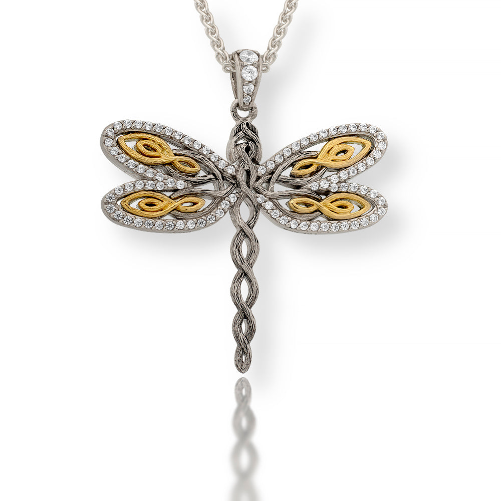 Barked Dragonfly Necklace by Keith Jack