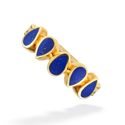 Lapis Multi-Drop Ring by Anna Beck