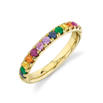 Multi-Color Genuine Gemstone Ring by Shy Creation