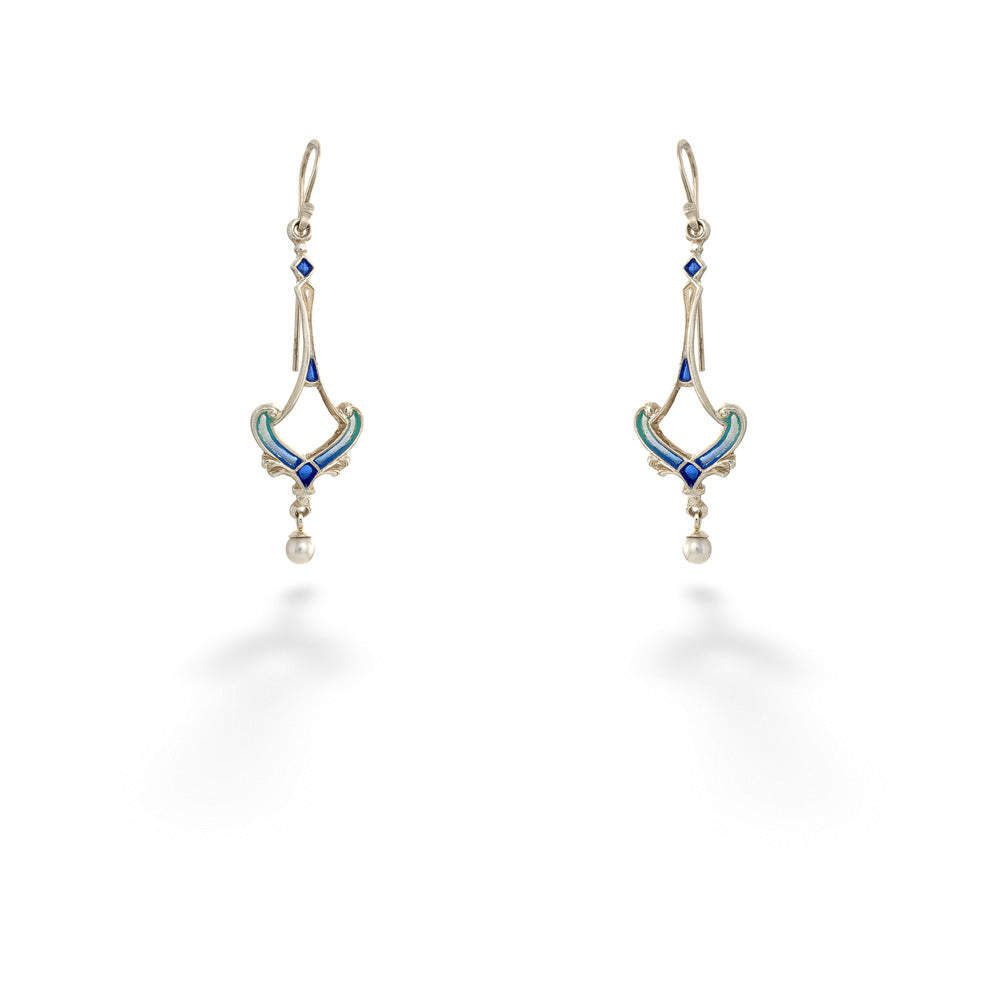 Blue Angel Plique-a-Jour Earrings by Heart Hand and Fire