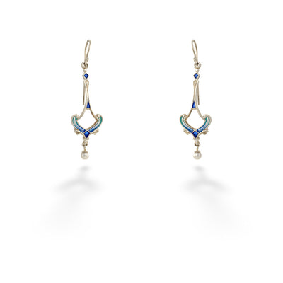 Blue Angel Plique-a-Jour Earrings by Heart Hand and Fire