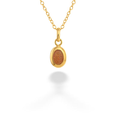 Sunstone Pendant and Chain by Anna Beck