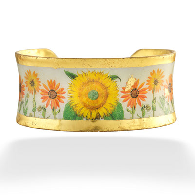 Sunflower & Daisies 1" Open Cuff by Evocateur