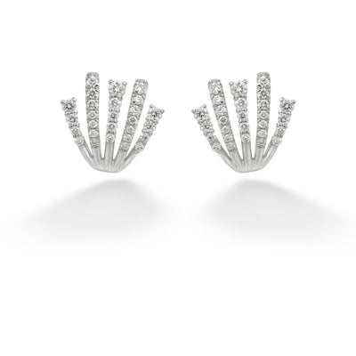 Diamond Fan Stud Earrings by Gabriel & Co.